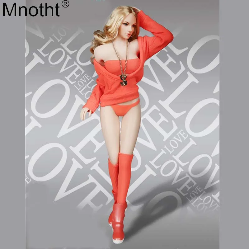 Mnotht 1/6 женская одежда FG052 сексуальные комбинированные толстовки свитер бюстгальтеры сапоги костюм модель для 12-дюймовых экшн-фигурок Коллекция игрушек m3n