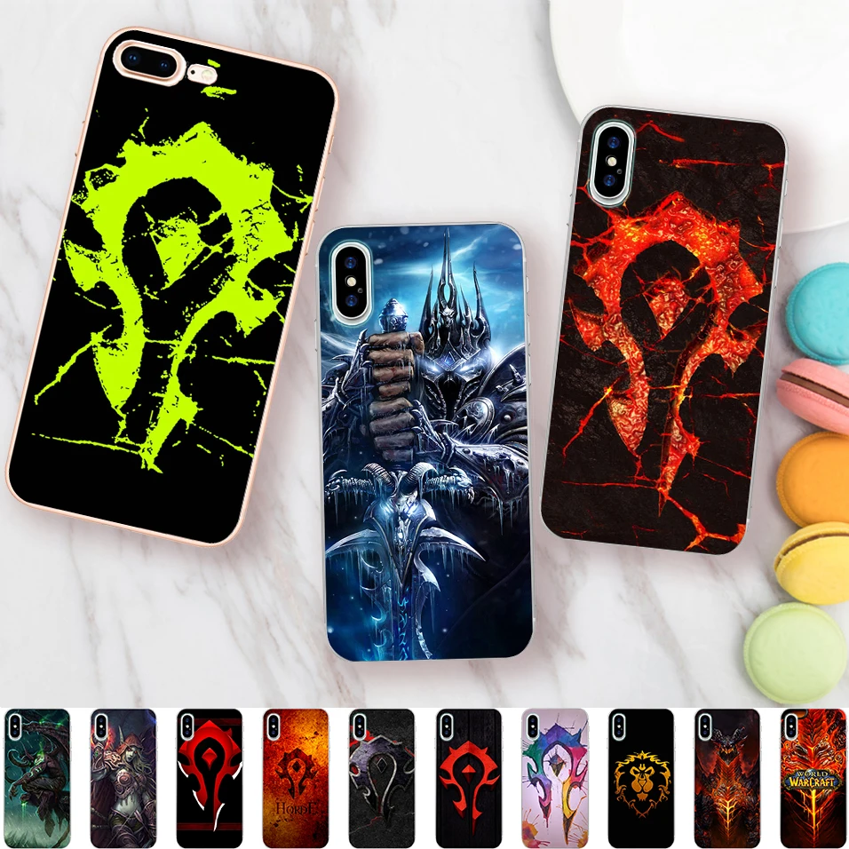 Minason World Of Warcrafts чехол Wows Horde Alliance для iPhone X 5 S 5S XR XS Max SE 6 6S 7 8 Plus Мягкий силиконовый чехол для телефона s