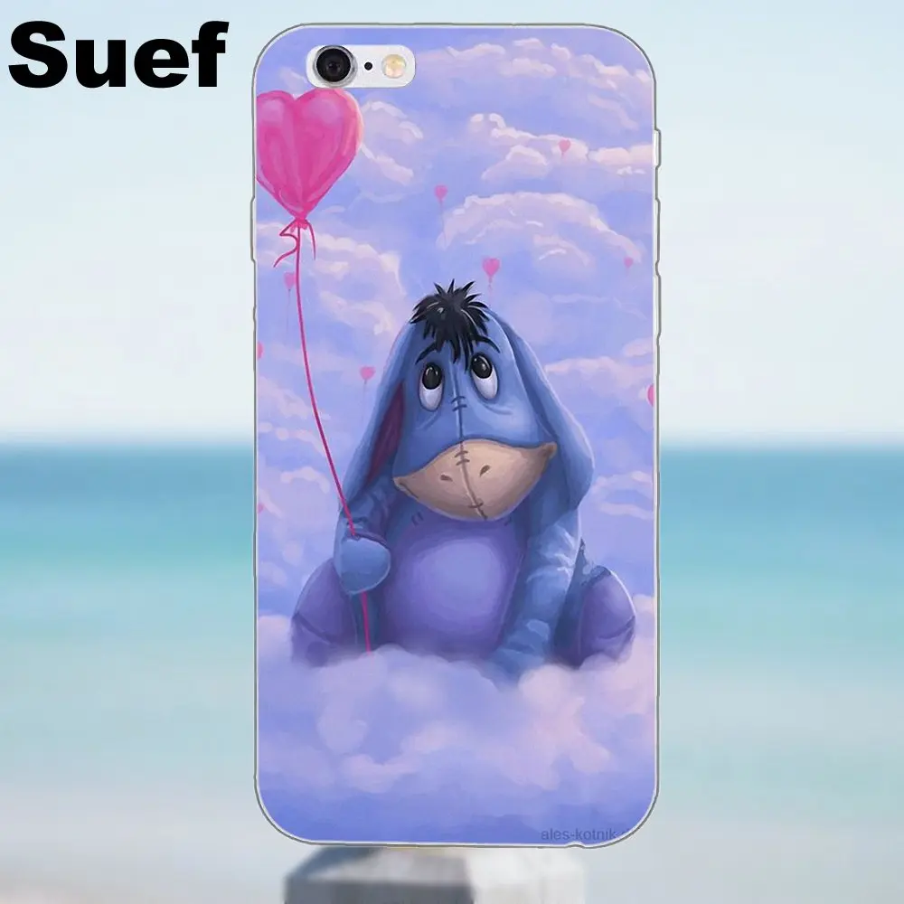 Для мобильных телефонов iPhone 4 4S 5 5S 5C SE 6 6S 7 8 Plus X samsung Galaxy A3 A5 J1 J3 J5 J7 чехол из ТПУ для мобильного сумки, забавный рисунок "Ослик" арт Винни Пух - Цвет: as picture