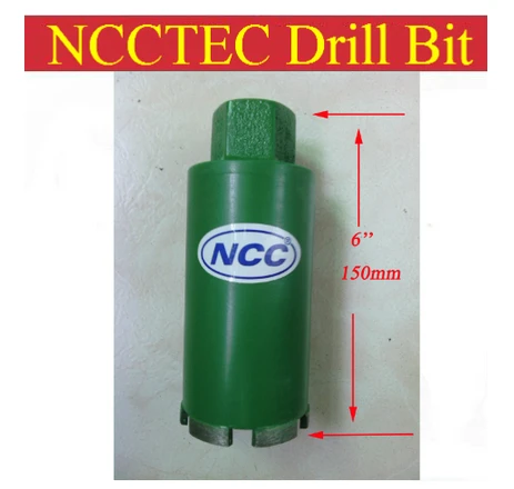 114mm*150mm short crown wet diamond drilling bits | 4.6'' diameter 6'' length concrete wall wet core bits