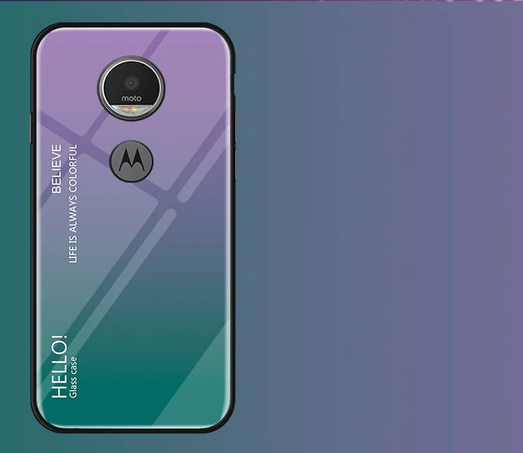 Чехол для Motorola Moto E5, роскошная силиконовая рамка из закаленного стекла, модная градиентная защитная задняя крышка для Motorola Moto G6 Play