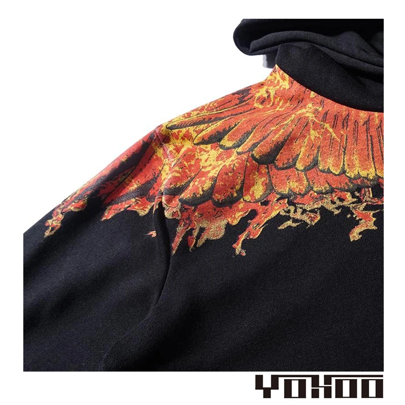 MARCELO BURLON Толстовка MB Wing Модная хлопковая зимняя толстовки для мужчин женщин 1:1