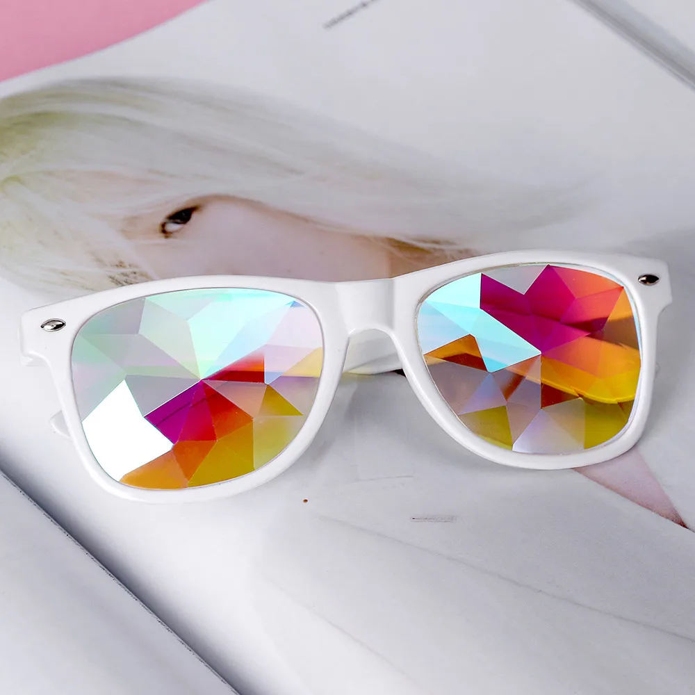 Очки калейдоскопы Rave fesвечерние tival Party EDM солнцезащитные очки Diffracted Lens Модные