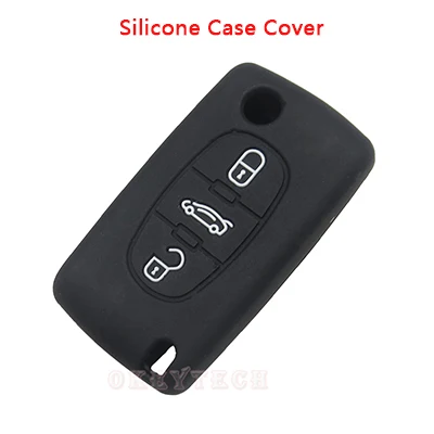 3B Truck Silicone OkeyTech складной чехол для ключей на застежке чехол без рисунка 2 3 BTN для peugeot 207 307 308 407 607 807 чехол для Citroen C2 C3 C4 C5 C6 HU83 VA2 лезвие - Цвет: 3B Truck Silicone