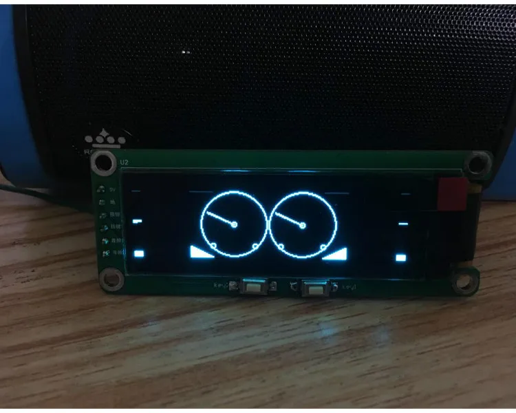 GHXAMP 2 дюймов OLED музыкальный спектр Модуль Индикатор уровня VU метр модификация автомобиля компьютер MP3 DVD MP4 MP5 Телефон DIY время DC5V