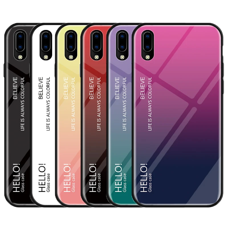 Роскошный Жесткий чехол с закаленным стеклом и силиконовой рамкой для VIVO Y93 Vivo