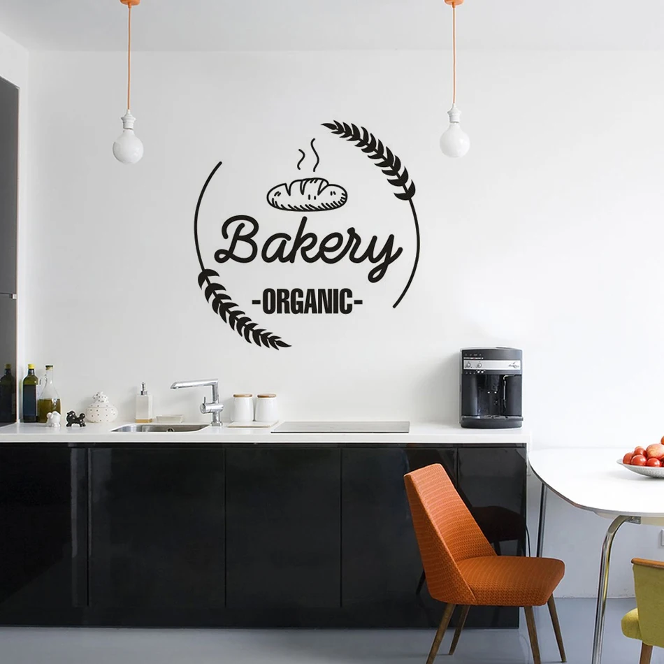Виниловая наклейка Bakeshop табличка для пекарен на стену оконный плакат свежего