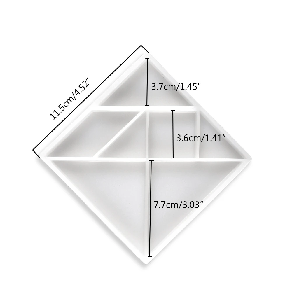 Aomily DIY силиконовая форма 7 форм Tangram для шоколадного торта Контейнер ручной работы