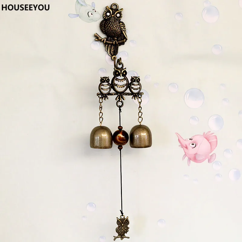 Винтажные ветряные колокольчики колокольчик с совой подвесные украшения