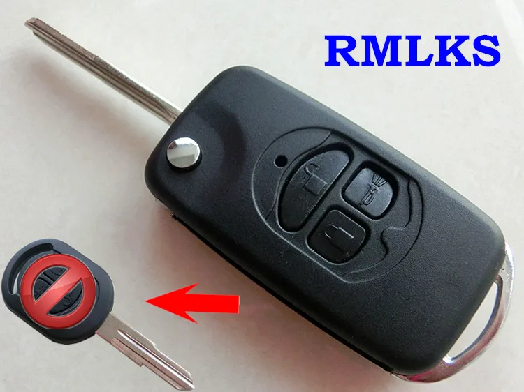 RMLKS 3 кнопки Модифицированная откидная оболочка ключа дистанционного управления