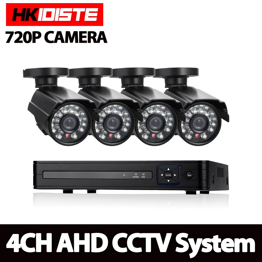 Камера Наружного видеонаблюдения AHD 4 канала 1080N HDMI DVR 1200TVL 720P HD | Безопасность и