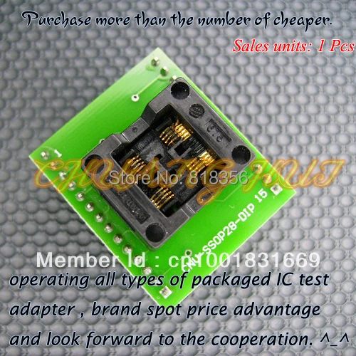 Dual work stations SSOP8-DIP8 CNV-SSOP8-DIP adapter TSSOP8 IC Test the Socket / Programmer adapter foot spacing 0.65mm