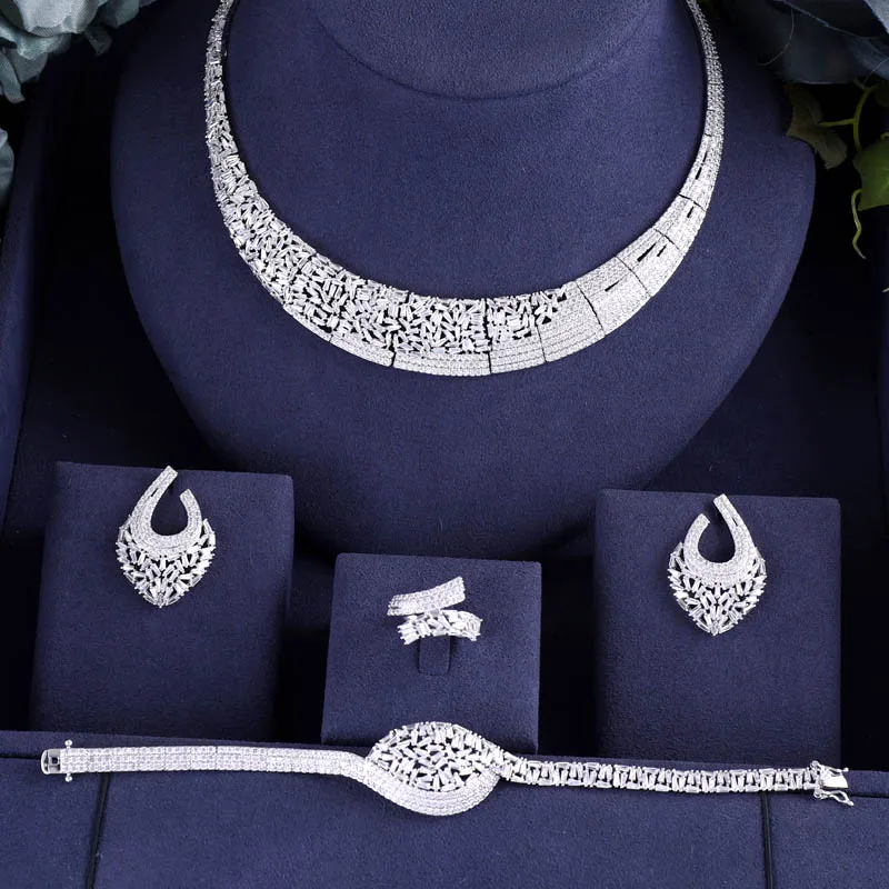 Jankelly Лидер продаж в нигерийском стиле 4 шт. наборы свадебных ювелирных изделий