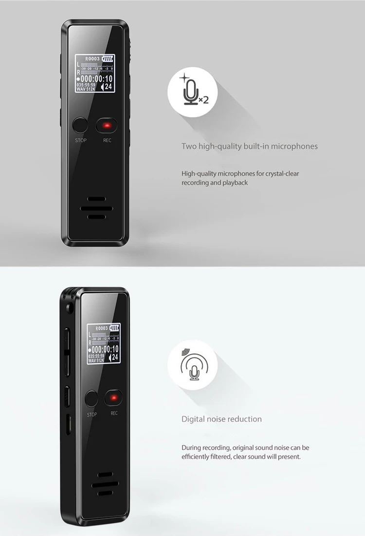 Vandlion V90 цифровой голосовой активированный рекордер Диктофон длинные расстояния аудио запись MP3 плеер шумоподавление WAV запись