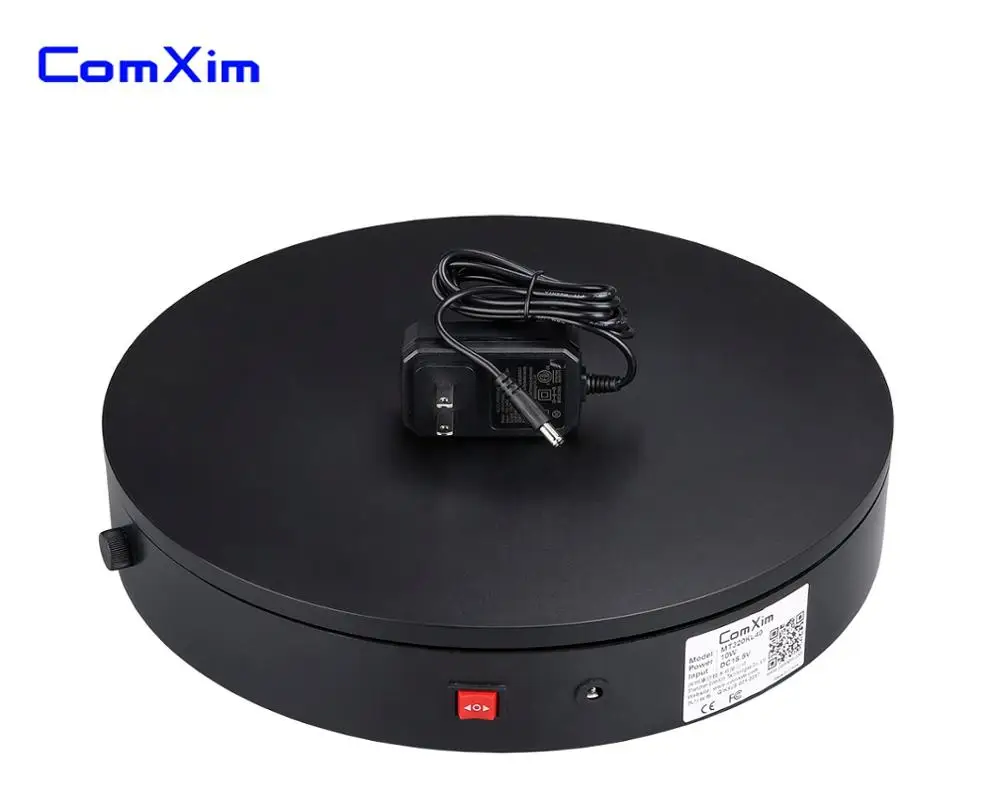 black with US plug ComXim MT320KL40 32 см ручка управления скоростью, 360 градусов электрическая фотография поворотный стол для съемки продукта, 3D сканирование, дисплей - Цвет: black with US plug