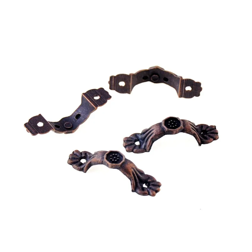 Бесплатная доставка 20 шт. Античная Медная Подарочная коробка для ювелирных изделий стандартная декоративная ручка для ящика 38x10 мм