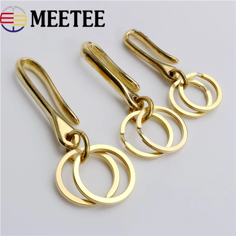 Брелок Meetee U образной формы из чистой латуни пряжка O D кольцо для ключей кошелек