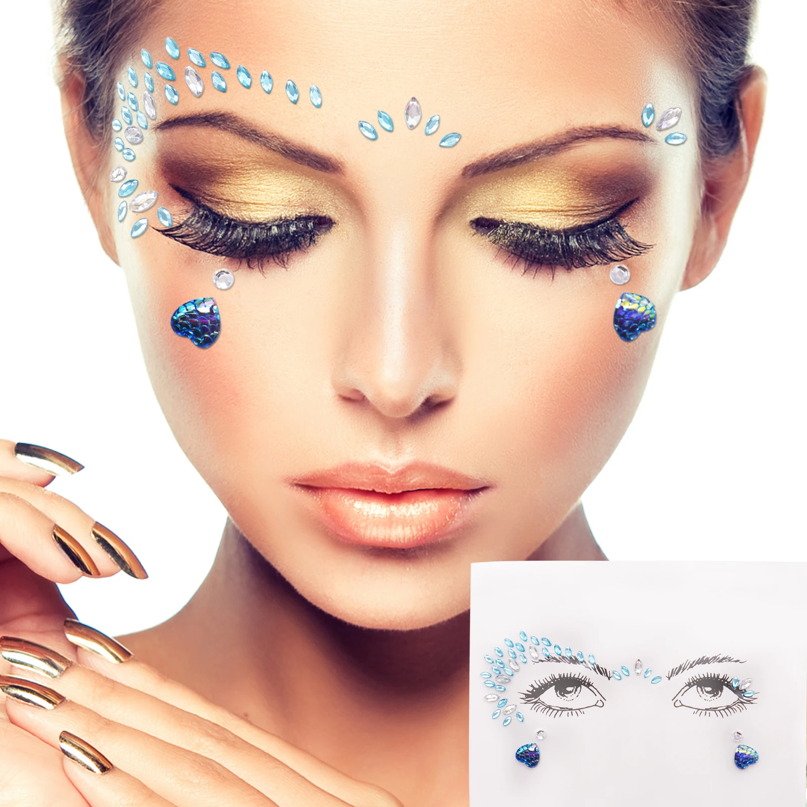 1 шт. акриловая наклейка для лица Bindi ручная работа богемский и этнический стиль