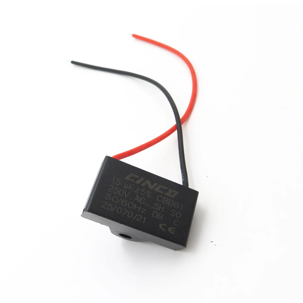 2 wires Motor Run Capacitor CBB61 1.5UF 250V electrical fan Speed electric fanners ventilators exhaust capacitor start AC | Обустройство
