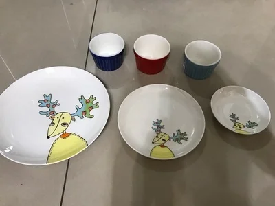 Керамическая креативная миска для выпечки двухслойная молока и десертов на пару