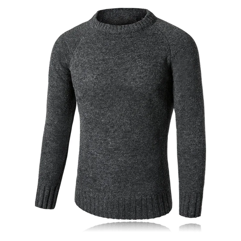 Men casual sweater long Sleeve solid pullover men's round neck jacket coat street wear hip hop men clothes knit shirt | Мужская