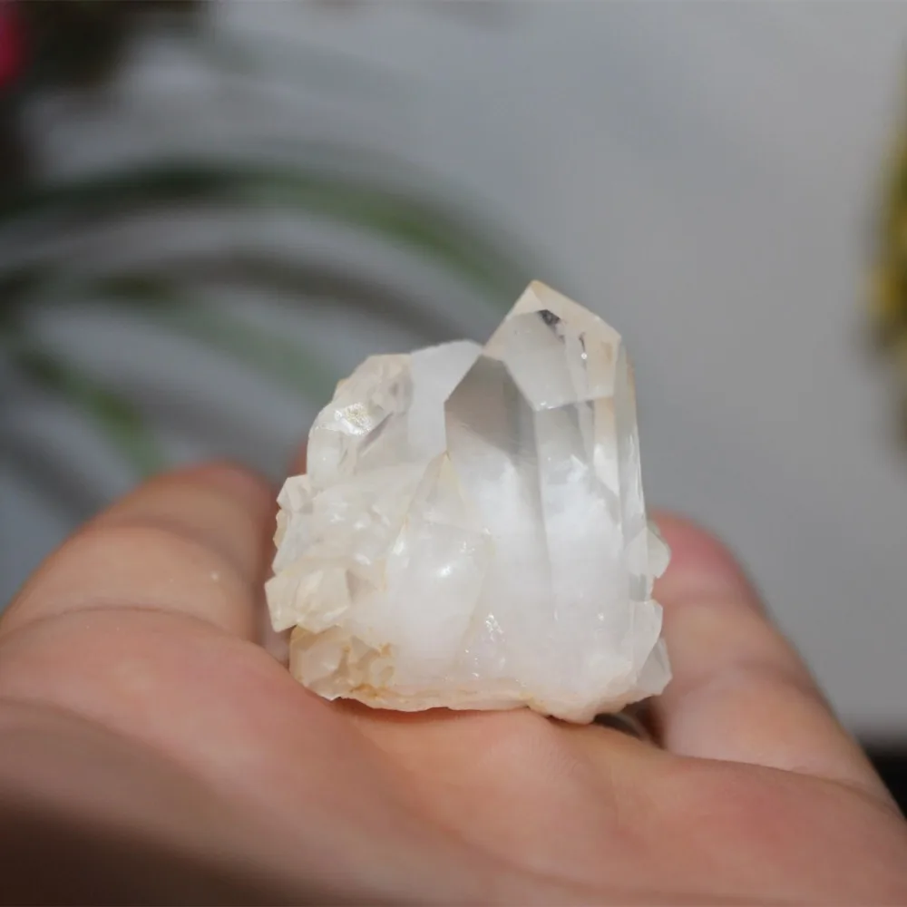 45 г натуральный белый рок прозрачный кристалл кварца кластера образца кварц