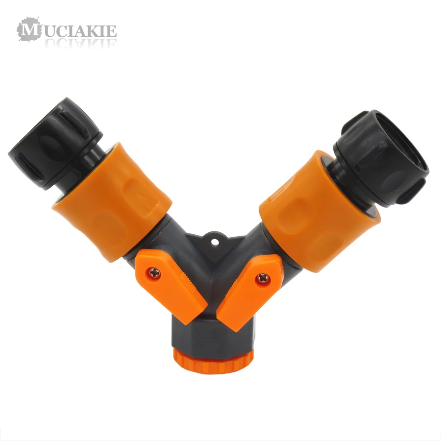 1 SET Faucet Tap Y Type Garden Water Hose Splitter with Shut Off &amp 3/4'' Female Threaded Quick Adapter Drip Irrigation Fitting | Дом и