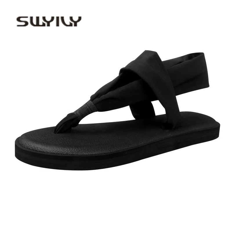 SWYIVY/Босоножки на платформе для женщин новые синие клиновидные высокие каблуки мохнатые сандалии обувь летние женские повседневные ботильоны на липучке