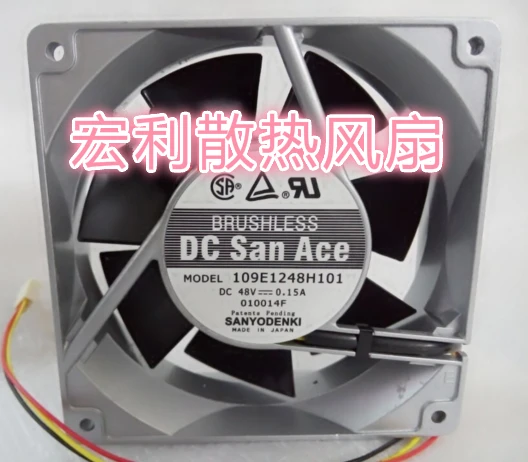 Sanyo Denki 109E1248H101 серверный охлаждающий вентилятор DC 48V 0.15A 120x120x38mm 3-проводной