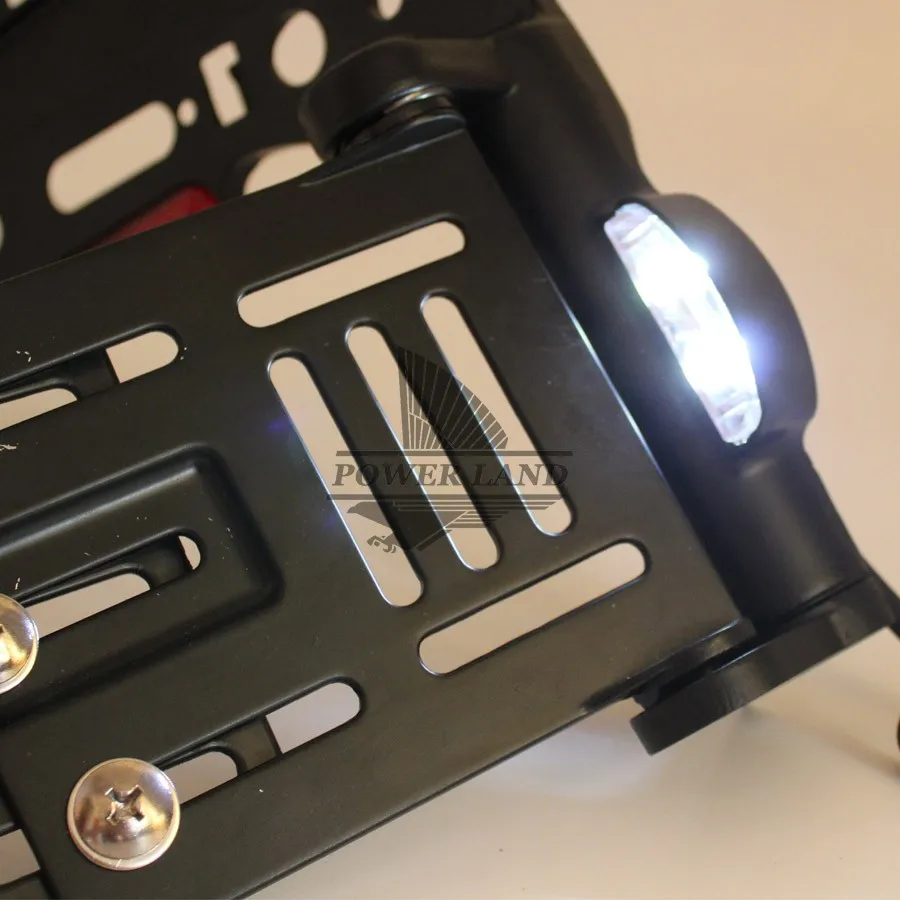 Телескопический складной боковой держатель номерного знака для мотоцикла Белый