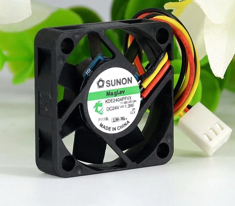 SUNON KDE2404PFVX 4010 40*40*10 мм DC 24V 1 9 W 4 см 3-Провода бесшумный Мощность компьютер Инвертор