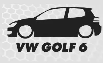 golf 6 black Автомобильный стикер для volksagen Гольф 7 Гольф 6 Гольф 5 Гольф 4 Гольф 3 Гольф 2 Гольф 1 mk1 mk2 mk3 mk4 mk5 mk6 mk7 - Название цвета: golf 6 black