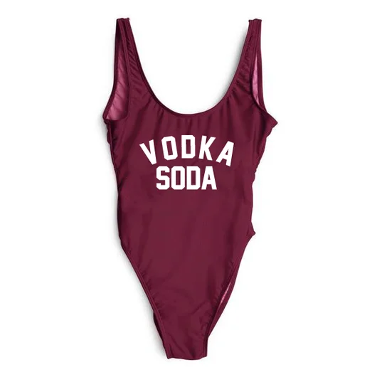 Женский купальник с высокой талией VODKA SODA монокини и низкой спинкой большой