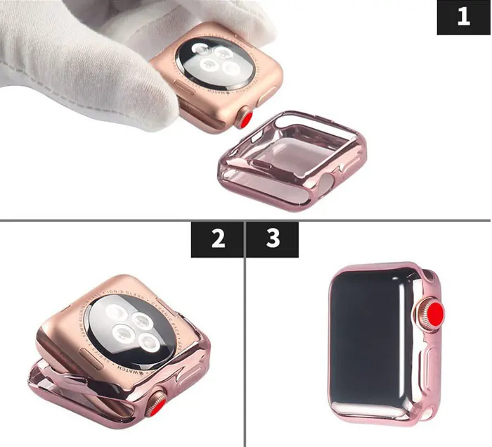Экран защитный чехол для Apple Watch группа 4/3/2/1 iwatch 42 мм 38 мм 4 мм 40 мм противоударный Shell протектор Аксессуары