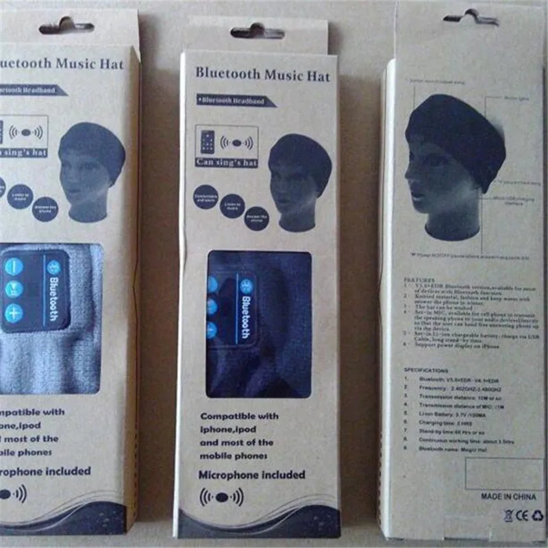 200 p! унисекс беспроводные Bluetooth V4.2 вязанные наушники стерео наушники ручная Музыка Волшебная Спортивная умная повязка на голову крышка Mp3 динамик микрофон