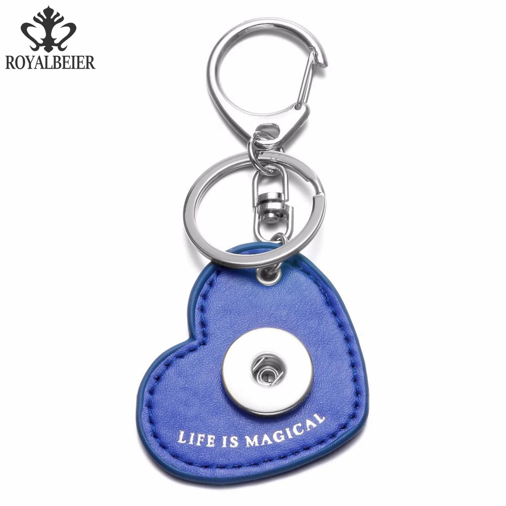 Royalbeier DIY Heart Shape KeyChain Women Cute Key Chains Hanging Pendant Jewelry Chaveiro Trinket Fashion Snaps Rings|fashion key ring|key ringsnap