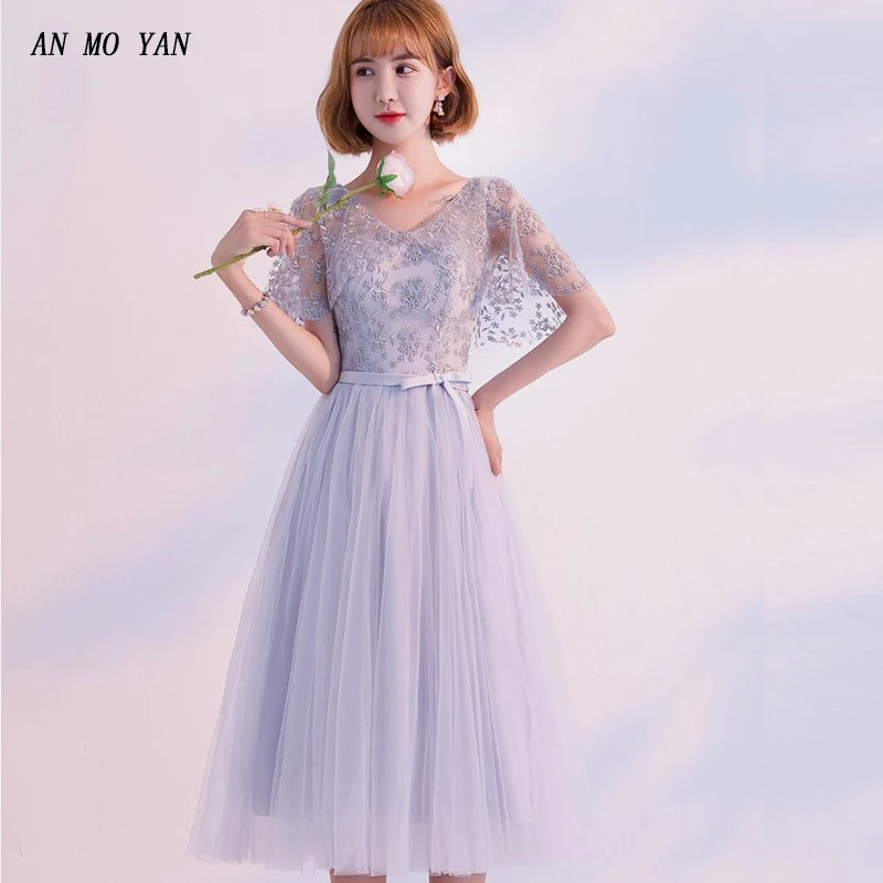 Spring Sexy Slash Neck Women's Dress AN MO YAN High Quality Waist Slim Lace Openwork Harajuku Temperament Party Clothing | Женская