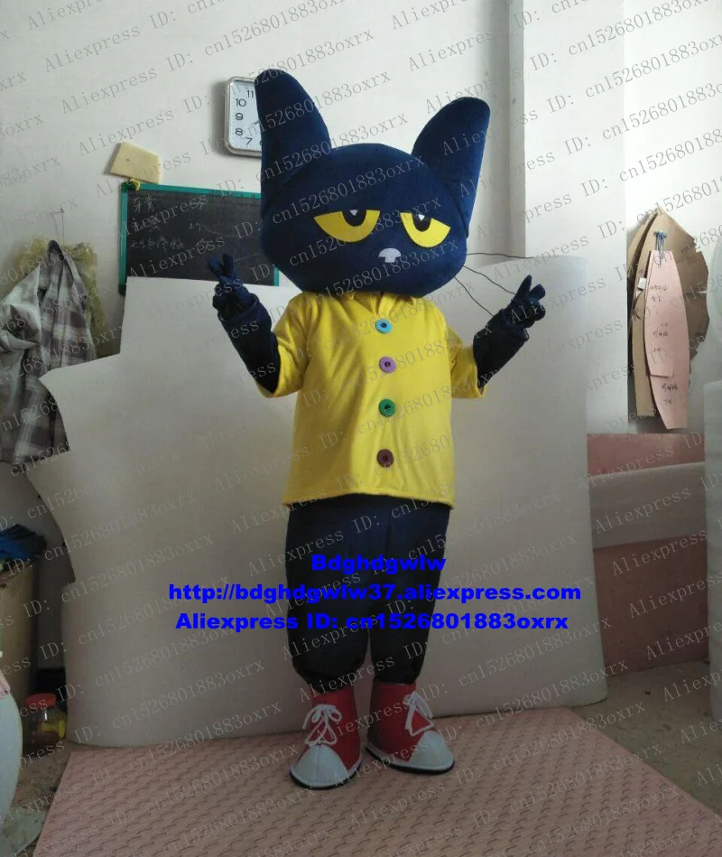 Костюм-талисман Pete The Cat костюм персонажа мультфильма для взрослых аниме арт-шоу