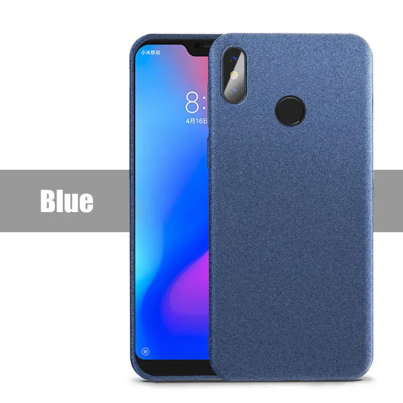 Blue Чехол для Xiaomi mi A2 Lite 9 8 SE Pocophone F1 A1 mi x 2 2s Max 3 песчаник мягкий чехол для Xiao mi Red mi Note 7 6 5 Pro 7A 6A S2 - Цвет: Blue