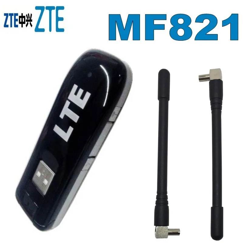 

Модем ZTE MF821, 100 Мбит/с, 4G LTE, FDD, антенна 2 шт.