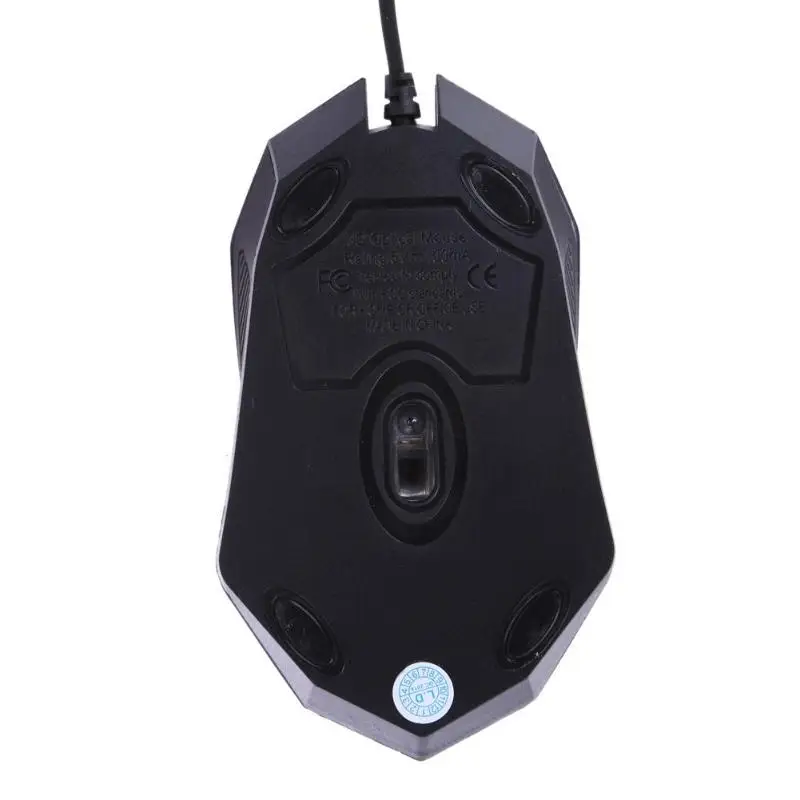 USB мышь 3 Кнопки оптическая игровая мышь 7 цветов светодиодный для ПК ноутбука