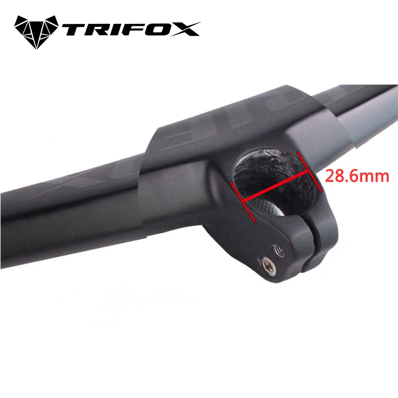 TRIFOX углеродный руль для велосипеда manillar carbono mtb Riser-2 градуса однообразный интегрированный со стержнем черный углеродный руль для велосипеда