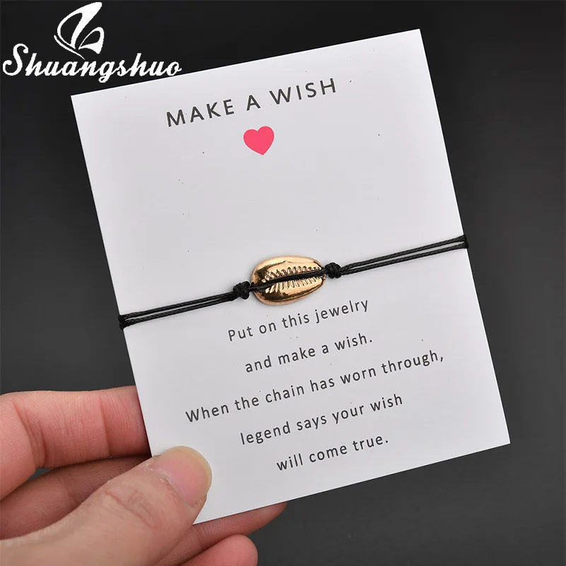 Shuangshuo Подвески Морская раковина браслет для женщин оболочки шарм браслеты Femme