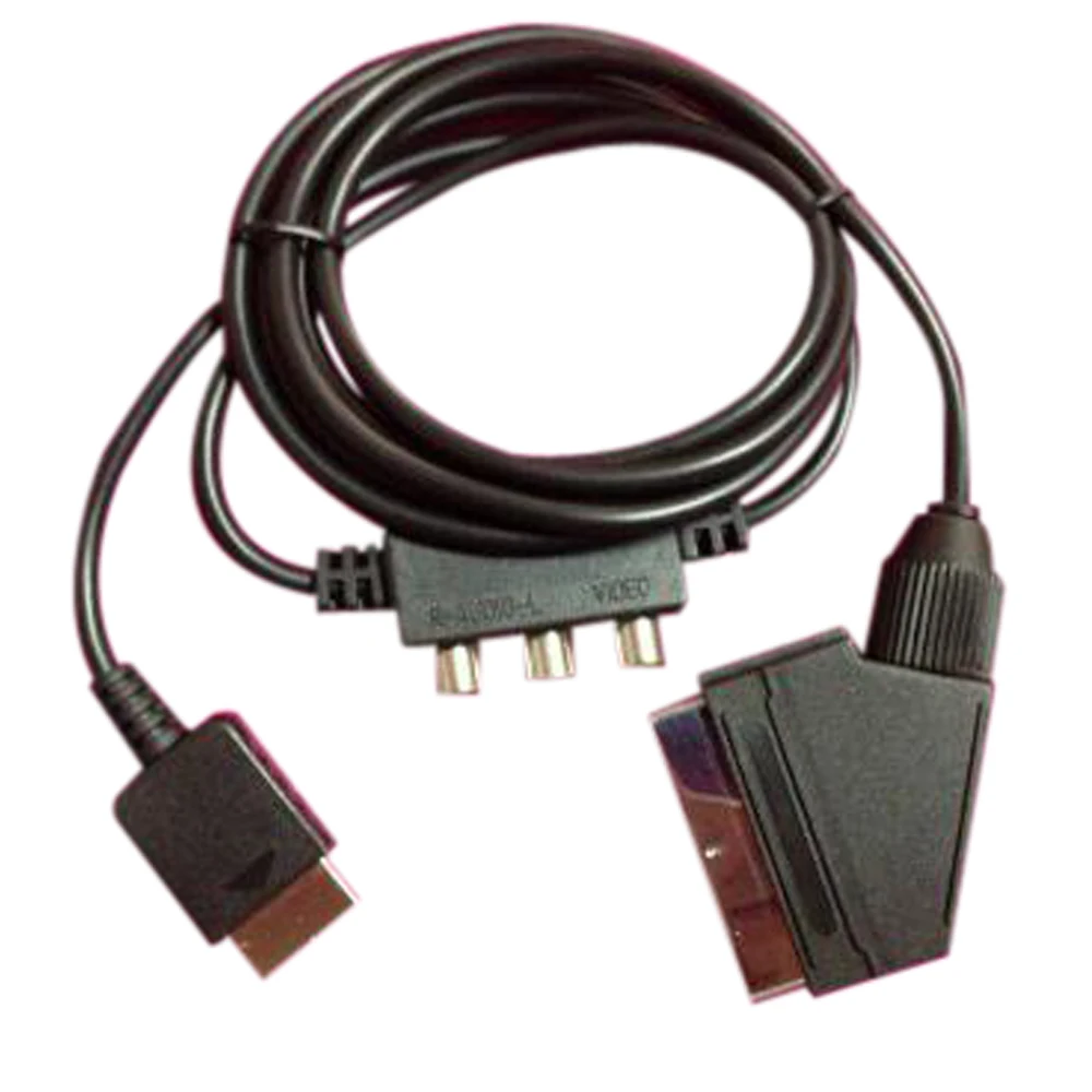 

xunbeifang 100pcs Scart Cable with AV Box Adapter for playstation 2 for PS 2