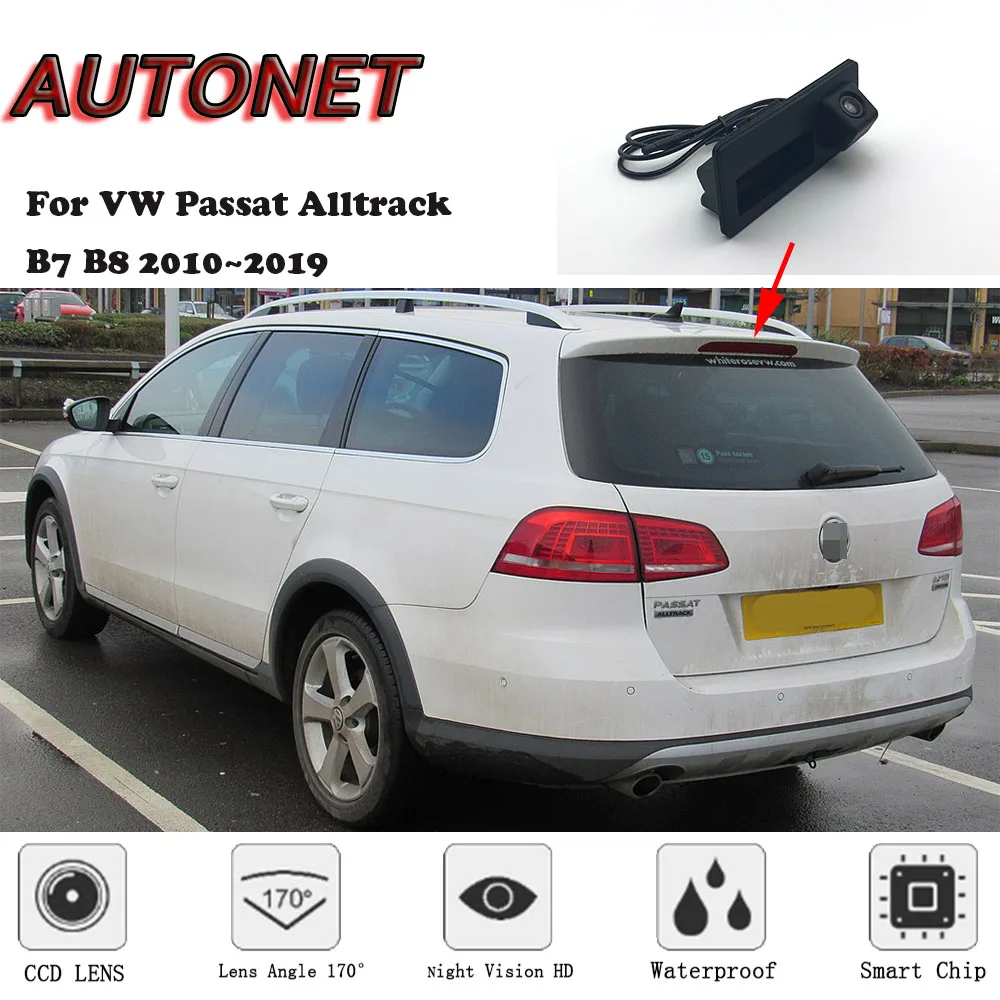 Камера заднего вида с ручкой и функцией ночной съемки для Volkswagen VW Passat Alltrack B7 B8 2010 ~