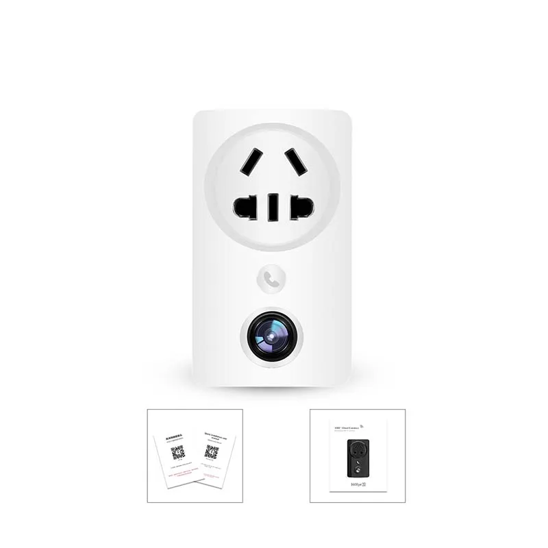 Wifi домашняя WIFI вилка камера панорамная розетка CCTV видеонаблюдения детский