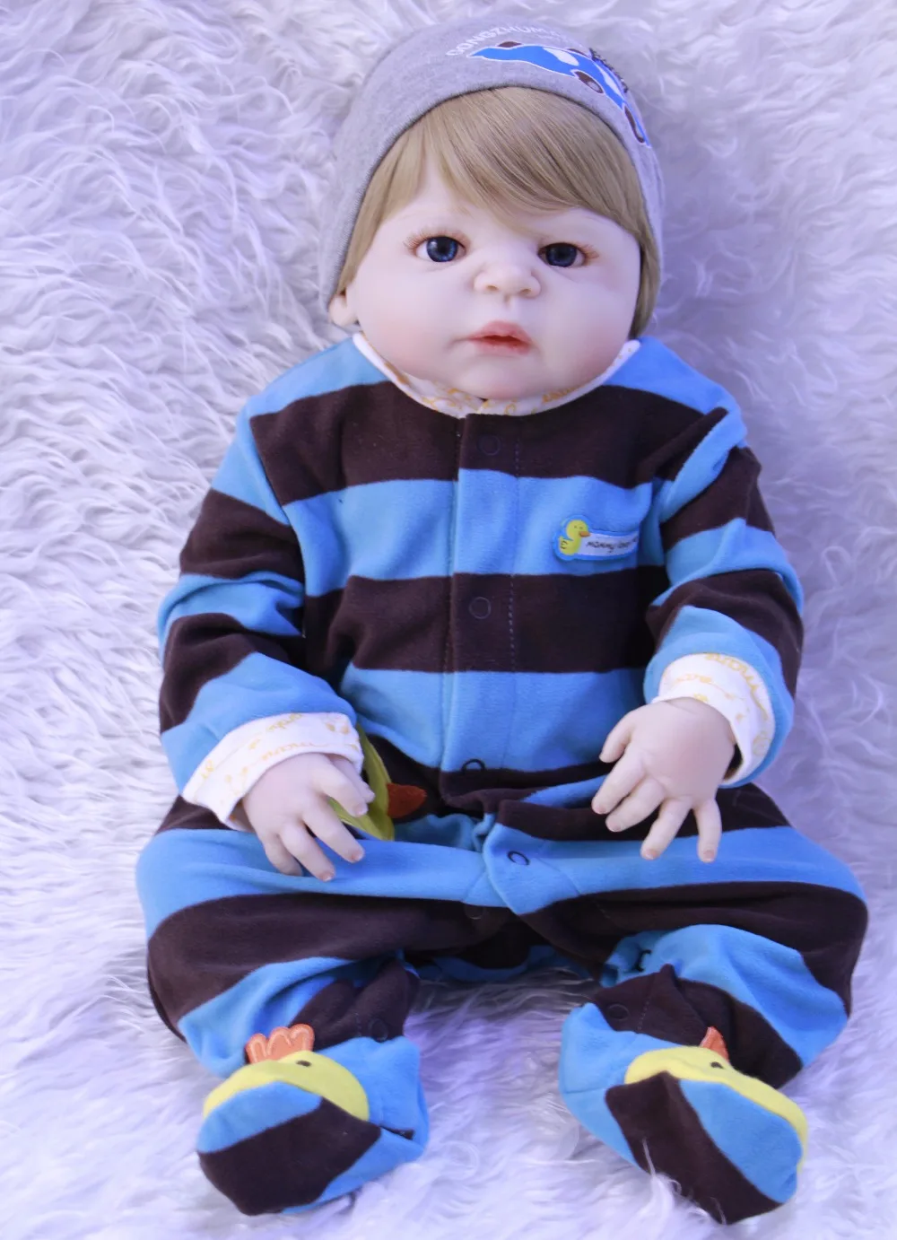 

bebe reborn 55cm boy body boneca doll full silicone completa for boy Toys reborn babies doll birthday gift toys for kids dollmai