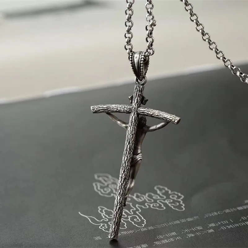 Мужской чокер из серебра 925 пробы шириной 4 мм 65 см|jesus necklace|fashion necklacejewelry necklace |