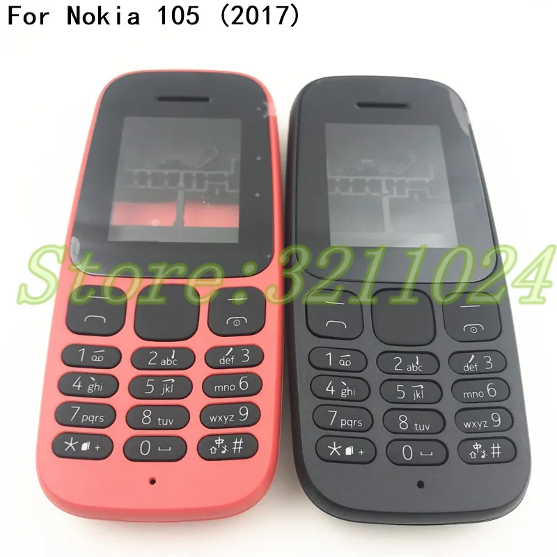 Чехол накладка для Nokia 105 2017 + задняя крышка английская клавиатура логотип|Корпусы