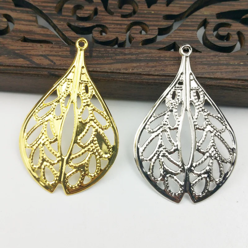 

20pcs 25x38mm Filigree Wraps Metal Charms For Embellishment Scrapbook DIY Jewelry Metal Craft ear accessories